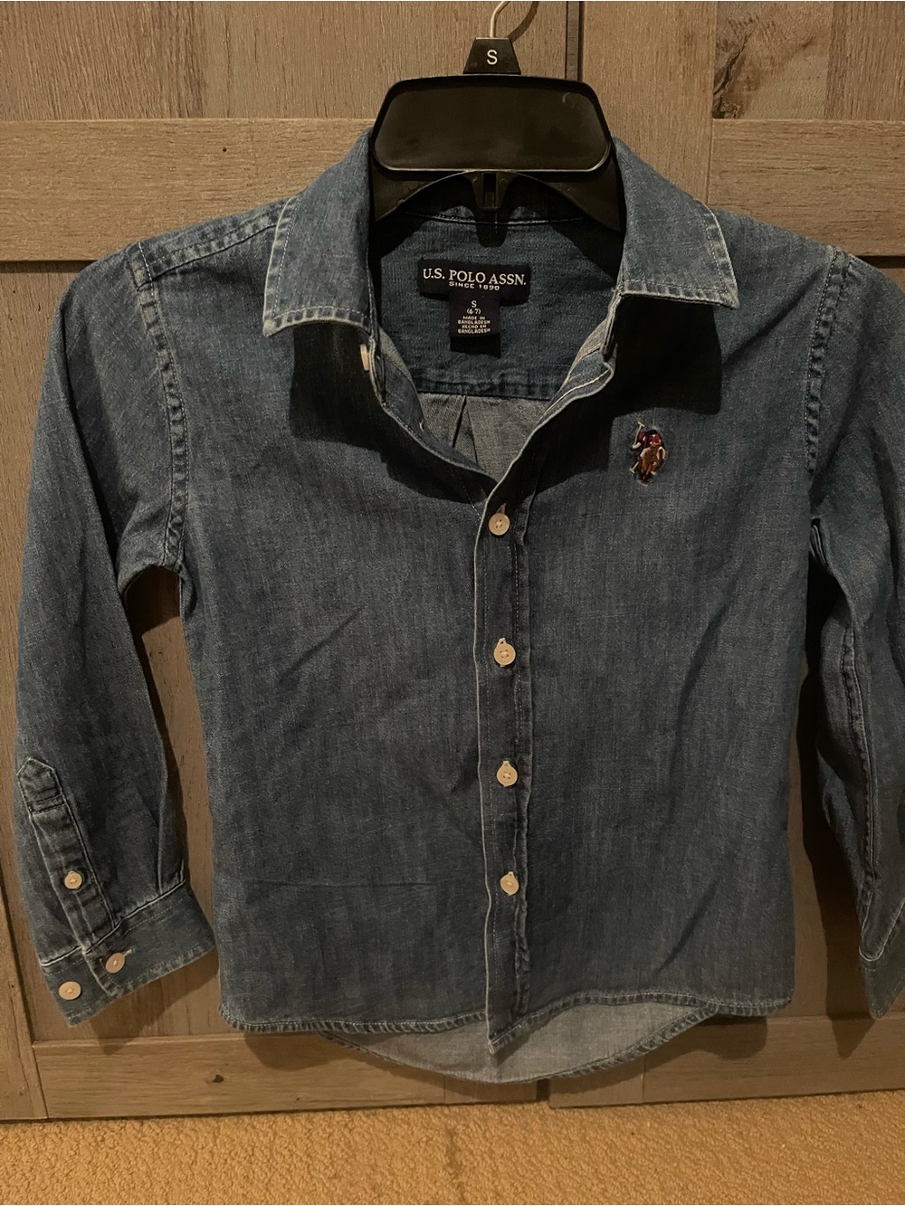 U.S. Polo Assn. Boys Denim Button-Down Shirt - Blue